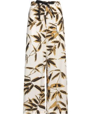 SOLOTRE Ivory Trousers Cotton - Natural
