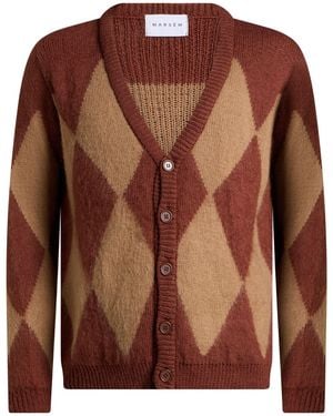 MARSĒM Cardigan Polyacrylic, Mohair Wool, Polyamide, Polyester - Brown