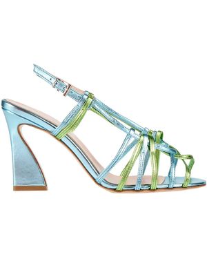 Anna F. Sandals Leather - Blue