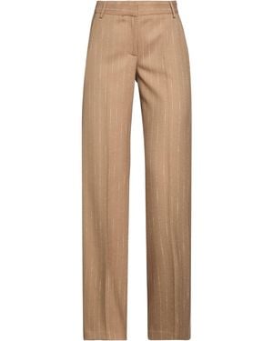 ERMANNO FIRENZE Trousers Polyester, Viscose, Cotton, Elastane - Natural