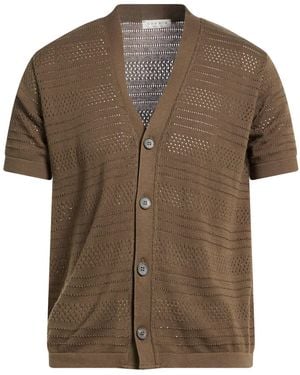 Darwin Military Cardigan Post-Consumer Recycled Cotton, Cotton - Brown