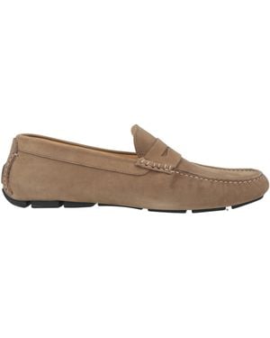 R9 Taupe Loafers Leather - Brown