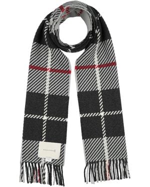 Mackintosh Check Stole Acc-022 -- Light Scarf Merino Wool, Cashmere - Black