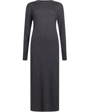 Manila Grace Midi Dress Viscose, Polyamide, Wool, Cashmere - Black