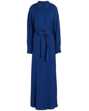 Dondup Maxi Dress Acetate, Silk - Blue