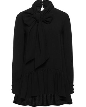 Rose' A Pois Top Polyester, Elastane - Black