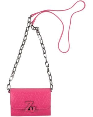 Zadig & Voltaire Fuchsia Crossbody Wallet Leather - Pink