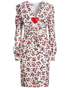 Moschino Midi Dress Silk - White