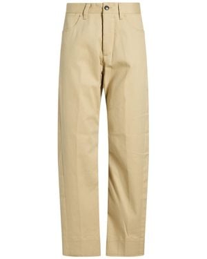 White Sand Pants Cotton, Elastane - Natural