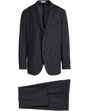 Boglioli Charcoal Suit Virgin Wool - Blue