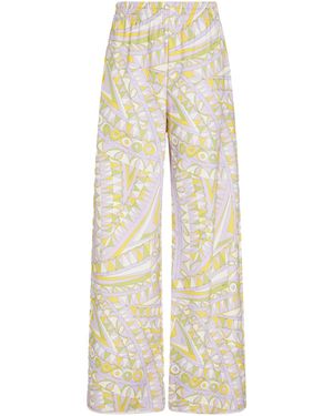 Emilio Pucci Lilac Trousers Cotton - White