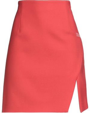 Off-White c/o Virgil Abloh Coral Mini Skirt Polyester, Virgin Wool, Elastane - Red