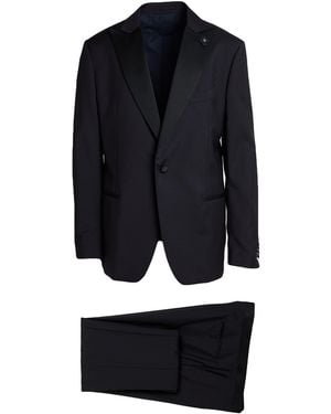 Lardini Midnight Suit Wool - Blue