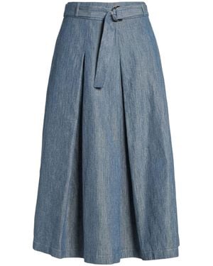 Drumohr Denim Skirt Cotton, Hemp - Blue
