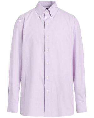 Finamore 1925 Lilac Shirt Cotton, Cashmere - Purple