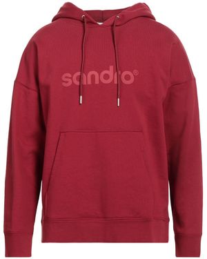 Sandro Oversized Logo Hoodie - Red