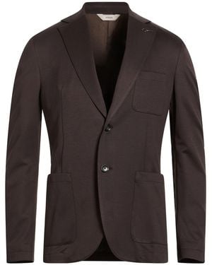 Paoloni Chocolate Blazer Cotton, Polyamide, Elastane - Brown