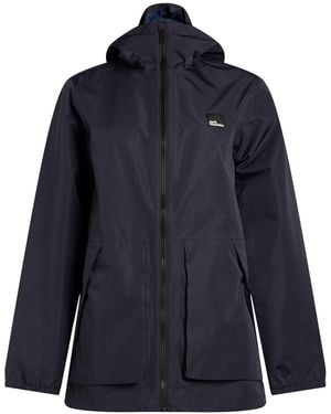 Jack Wolfskin Overcoat & Trench Coat Polyester - Blue