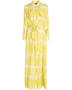 Kiton Maxi Dress Silk - Yellow