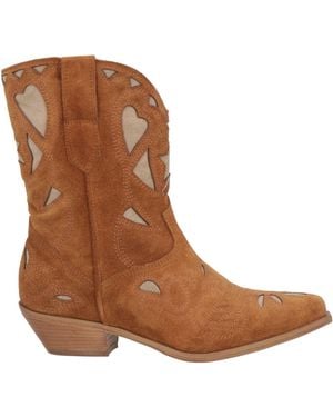 CURIOSITÉ Ankle Boots Leather - Brown