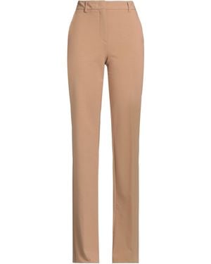 Marella Camel Pants Polyester, Viscose, Elastane - Natural