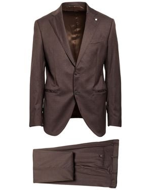 Luigi Bianchi Chocolate Suit Virgin Wool - Brown