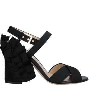 Etro Sandals Textile Fibers - Black