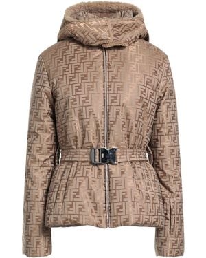 Fendi Puffer Cotton, Polyamide, Polyurethane Resin, Lambskin - Brown
