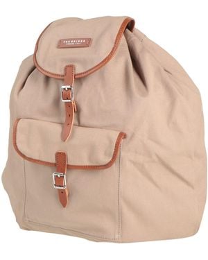 The Bridge Khaki Backpack Textile Fibres, Leather - Natural