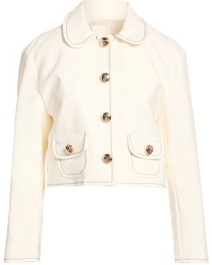 Sandro Ivory Jacket Polyester, Elastane - Natural