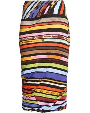 Paul Smith Midi Skirt Rayon, Elastane - Blue