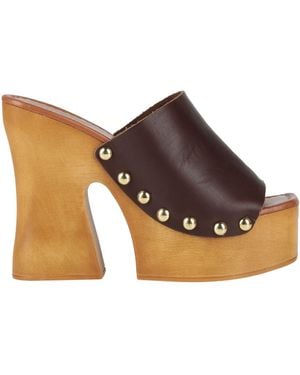 Ovyè Dark Mules & Clogs Leather - Brown