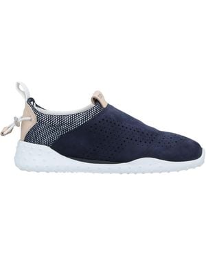 Tod's Midnight Sneakers Soft Leather, Textile Fibers - Blue
