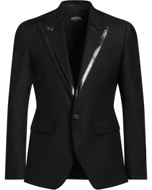 DSquared² Blazer Virgin Wool, Silk, Polyester, Polyamide - Black