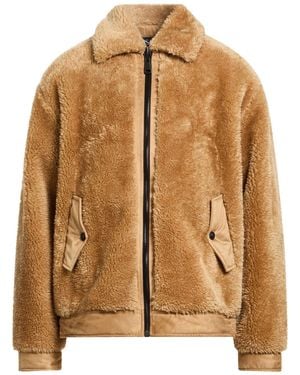 Versace Jeans Couture Mouton Et Fourrure Synthétique - Marron