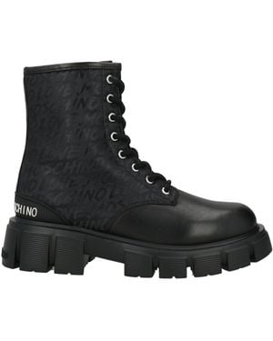 Love Moschino Ankle Boots Textile Fibres, Calfskin - Black