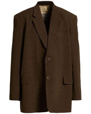 Uma Wang Blazer Viscose, Linen - Brown