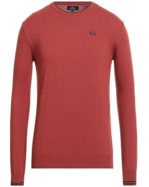 La Martina Brick Jumper Viscose, Polyamide, Wool, Cashmere - Red