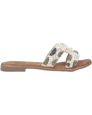 ALMA BLUE Ivory Sandals Vegetable Fiber - White