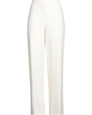 Furore Ivory Pants Viscose, Polyester, Elastane - White