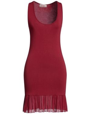 Kontatto Burgundy Mini Dress Viscose, Elastane - Red