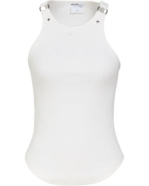 Courreges Tank Top Cotton, Elastane - White