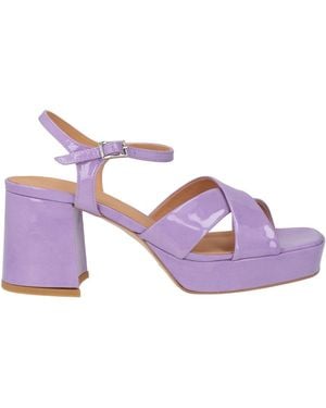 Elvio Zanon Lilac Sandals Leather - Purple