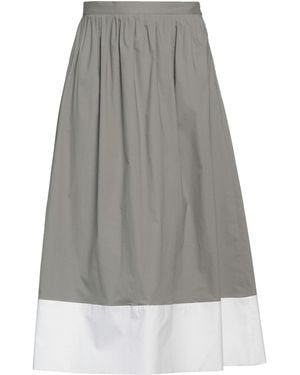Cristina Bonfanti Midi Skirt Cotton, Elastane - Gray
