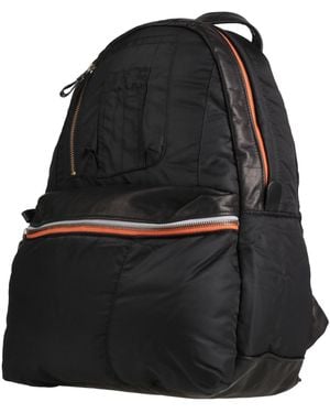 MINNESSAK Backpack Textile Fibers, Leather - Black