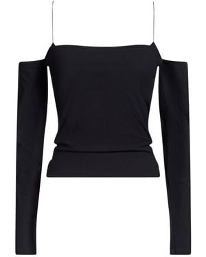 Joah Brown Top Polyester, Elastane - Black
