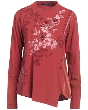 High T-Shirt Cotton, Cupro, Rayon - Red