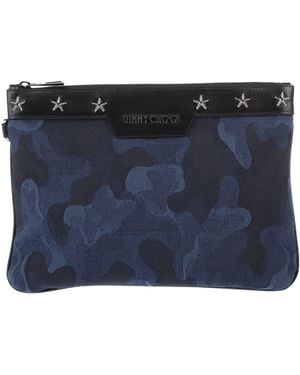 Jimmy Choo Handbag Soft Leather, Textile Fibers - Blue