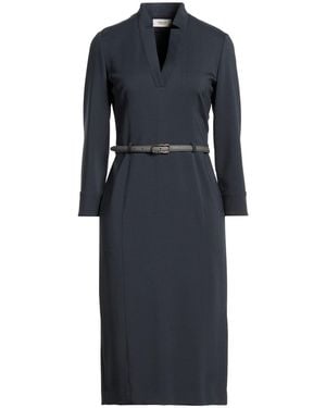 Agnona Charcoal Midi Dress Wool, Elastane - Gray