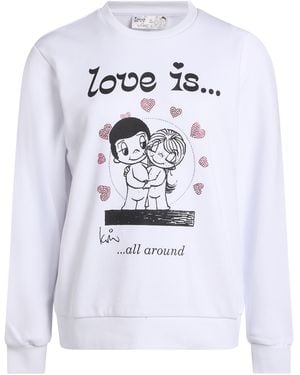 Gaelle Paris Sweatshirt Cotton, Polyester - White
